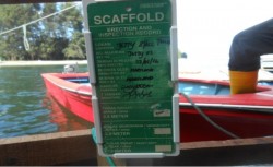 Green tag added for temporary walking platform